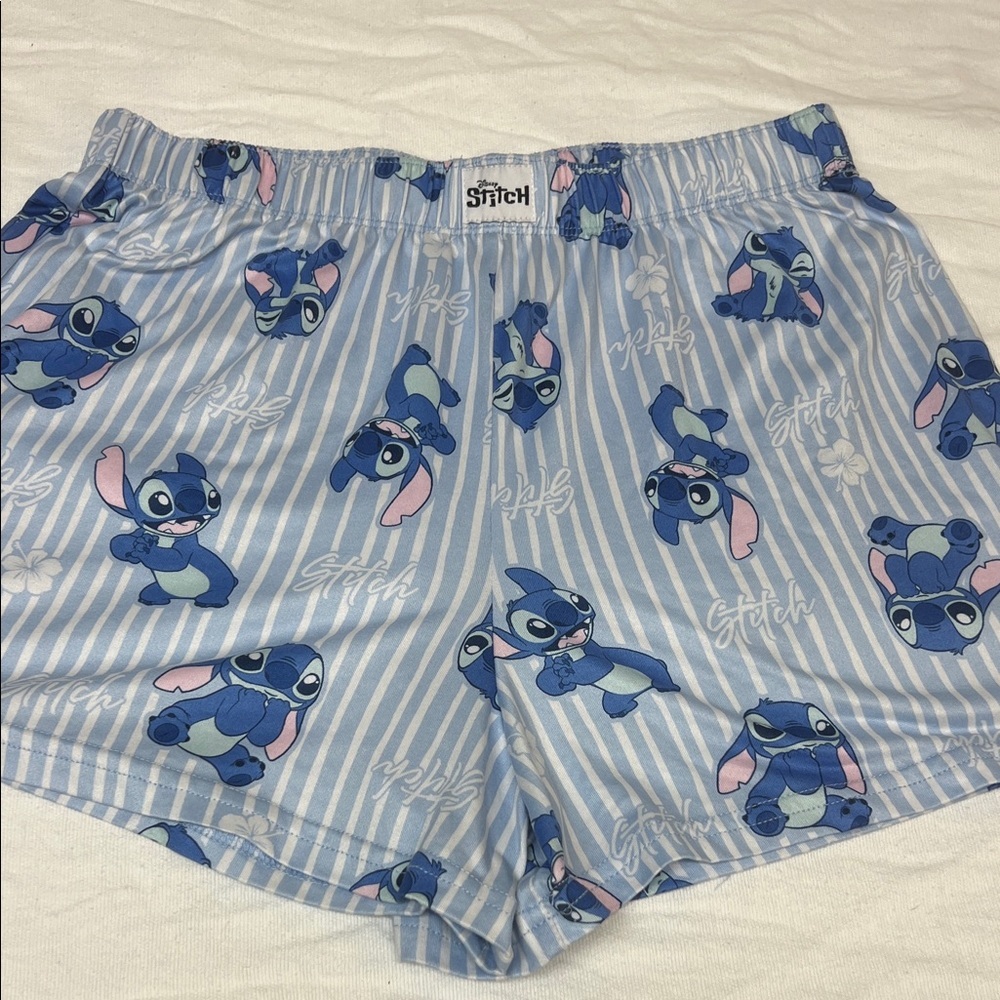 Disney Stitch Blue and White Shorts